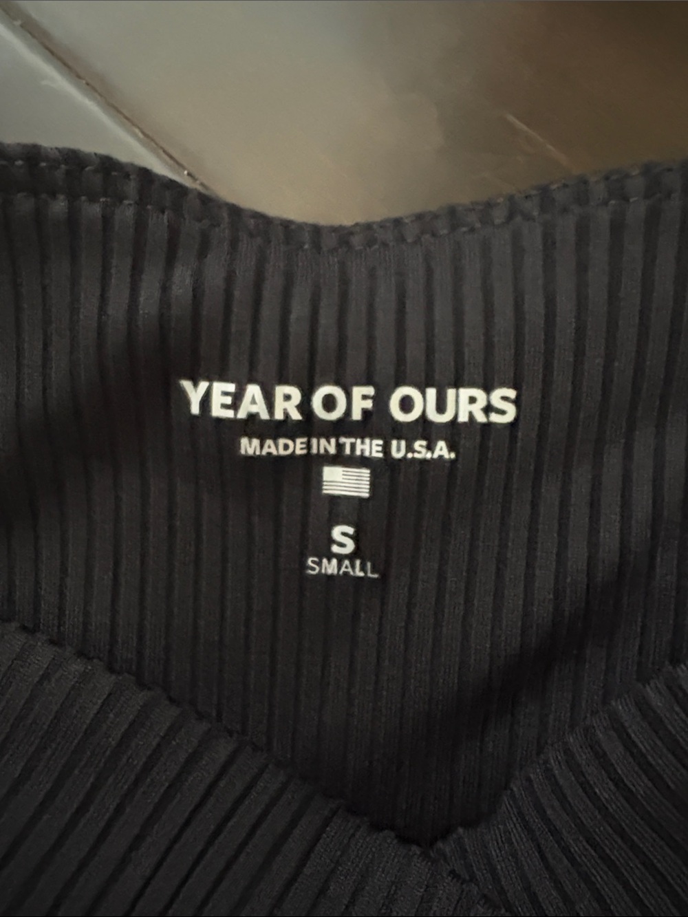 Year of Ours Black Ribbed Legging